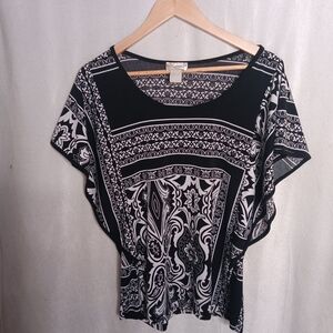 Lavish Monochrome Ornate Blouse